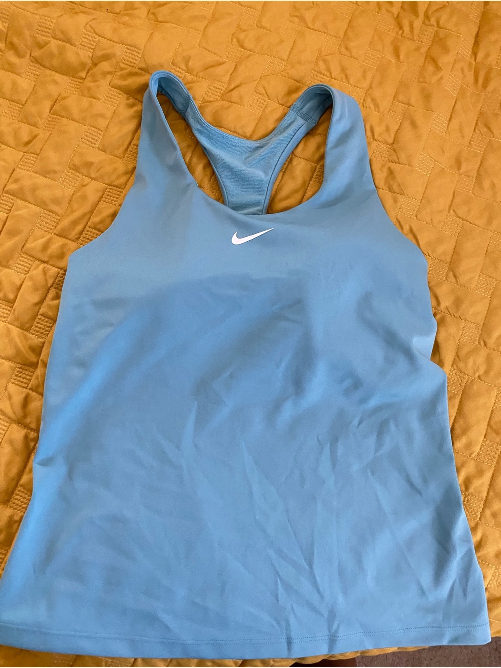 Nike Light Blue Racerback Tank with White Swoosh